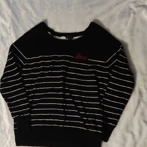 Torrid Black And White Striped Love Sweater Size 0